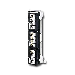 Leviton QuickPort 12-Port Multimedia Patch Block with Mounting Bracket