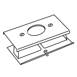 Legrand - Wiremold 3000 Series Single Receptacle Cover