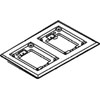 Two-Gang Brass Carpet Flange