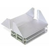 Double Sided Heavy Duty CPU/Monitor Rack Shelf with Double Keyboard Tray