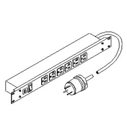 Southwest Data Products Rack Mount 6 Outlet Power Strip