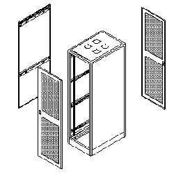 Southwest Data Products SC Series 37U Pre-configured Server Cabinet 72 Tall x 30 Deep - Version 4