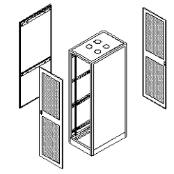 Southwest Data Products SC Series 44U Pre-configured Server Cabinet 84 Tall x 30 Deep - Version 3