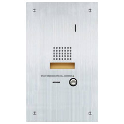 Aiphone IS Series Stainless Steel Flush Mount Audio Door Station with Standard Call Button