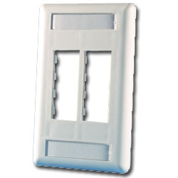 Legrand - Ortronics TracJack 4-Port Single Gang Plastic Faceplate