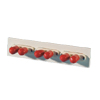 Bottom Adapter Plate, 3-ST Duplex (6 Fibers) Multimode, Beige adapters, Phosphor-Bronze Alignment Sleeves