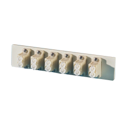 Legrand - Ortronics Bottom Adapter Plate, 6-LC Duplex (12 Fibers) Multimode, Beige Adapters, Phosphor-bronze Alignment Sleeves