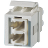 1-LC (2 Fibers) Fiber Keystone Module, Fog White, Pack of 10
