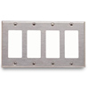 Stainless Steel 4 Gang Decora/GFCI Wallplate