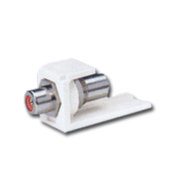 Panduit Mini-Com RCA Pass-Through Module - Red Insert