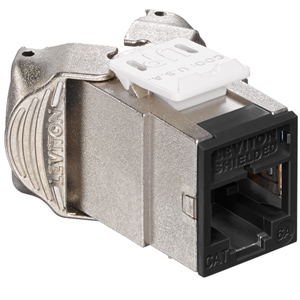 Leviton Atlas-X1 Cat 6A Shielded QuickPort Jack Component-Rated