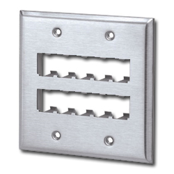 Panduit Mini-Com Stainless Steel Faceplates