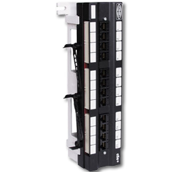 Hubbell Cat 5e Front Access 12 Port Patch Panel (T568A)