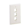 Netkey Single Gang Flush Mount Vertical Faceplate