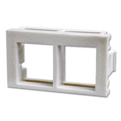 Panduit NetKey 2-Port, 1/3 Flat Modular Insert (Pkg of 10)