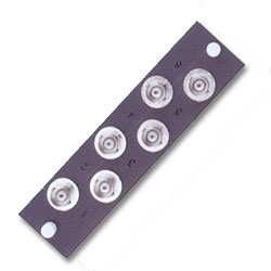 Leviton BNC Mounting Plate, 6-pack, loaded