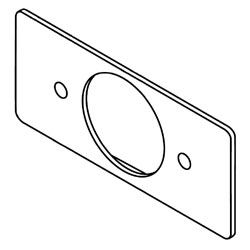 Legrand - Wiremold 5507 Series Single Receptacle Faceplate - 1.41