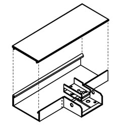 Legrand - Wiremold S4000 Series Stainless Steel Divided Tee