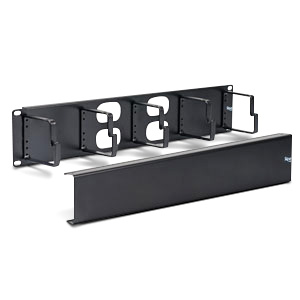 2U Metal Interbay Panel, with 5 Rings and Cover